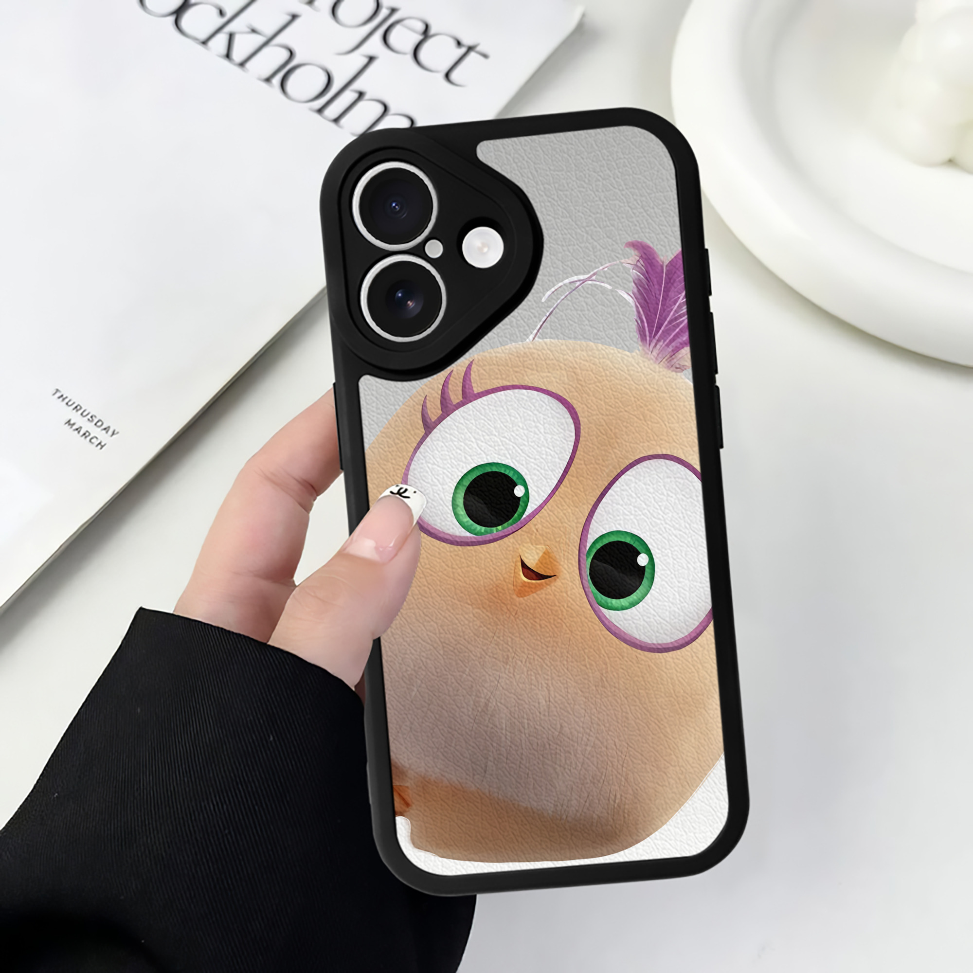 （画像用） Angry Birds アングリーバード 【iPhone 16シリーズ対応】シリコンスマホケース（レザー調） 材質：シリコン
